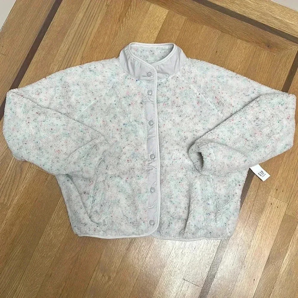 BNWT cropped heavyweight fleece jacket - Picture 1 of 4